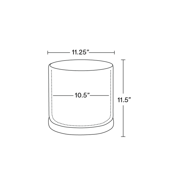 Solid Goods 10 Inch Ceramic Cylinder with Saucer