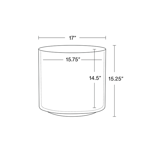 Solid Goods 15 Inch Ceramic Cylinder Planter