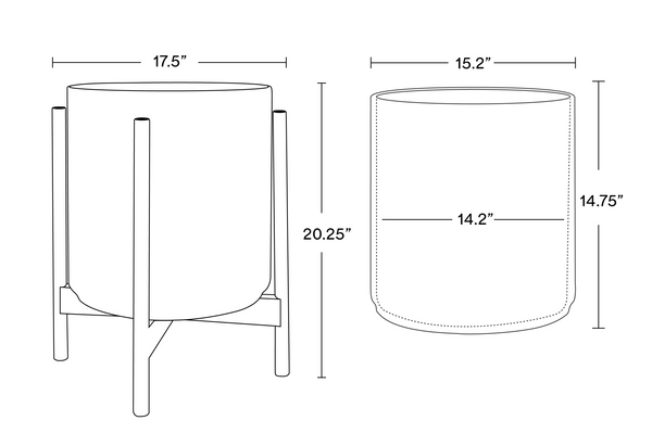 The Fourteen - Ceramic Cylinder with Stand