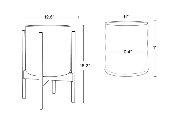 The Ten - Ceramic Cylinder with Stand