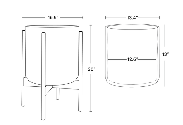 The Twelve - Ceramic Cylinder with Stand