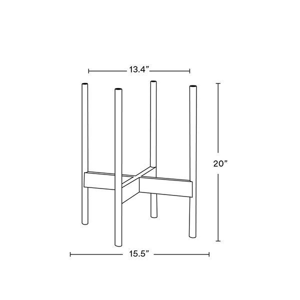 Rounded Hardwood Stand, 12 Inch